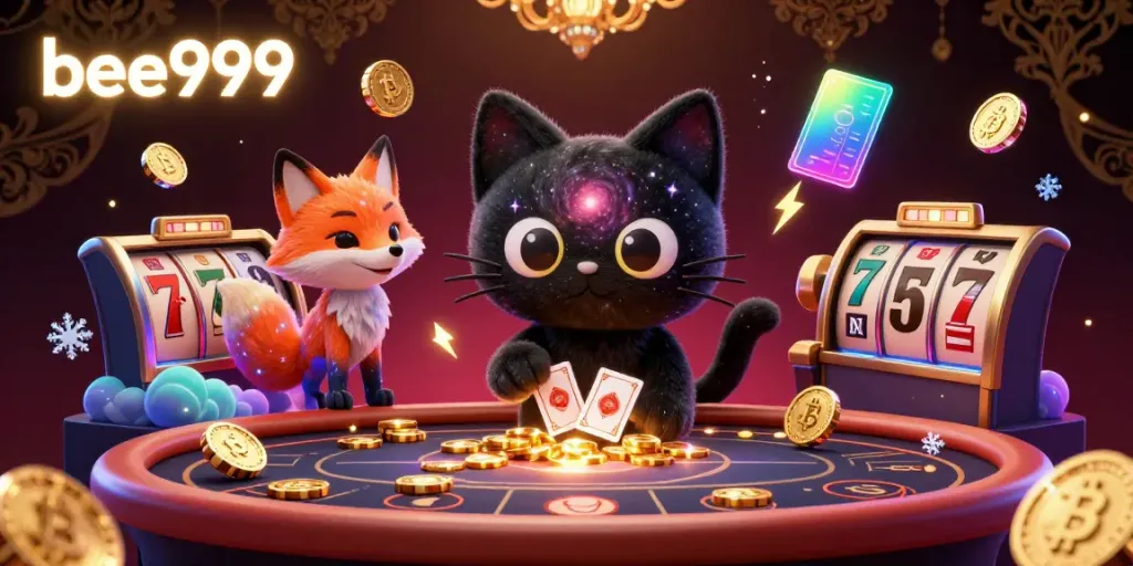 Experience the cosmic thrill of bee999 with vibrant cats and slot games.