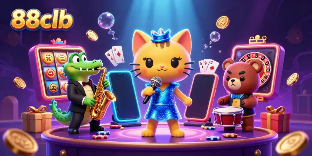 Experience exciting gameplay at 88clb with vibrant casino-themed characters and elements.
