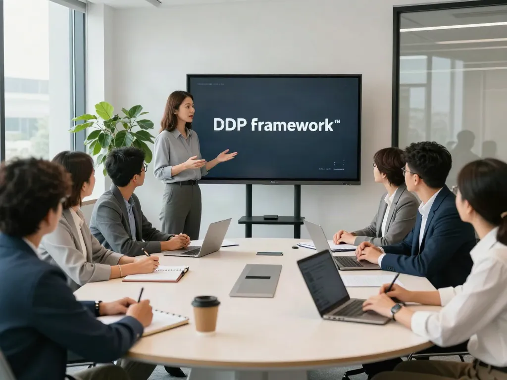 Professional development workshop highlighting executive coaching Connecticut with diverse participants collaborating.