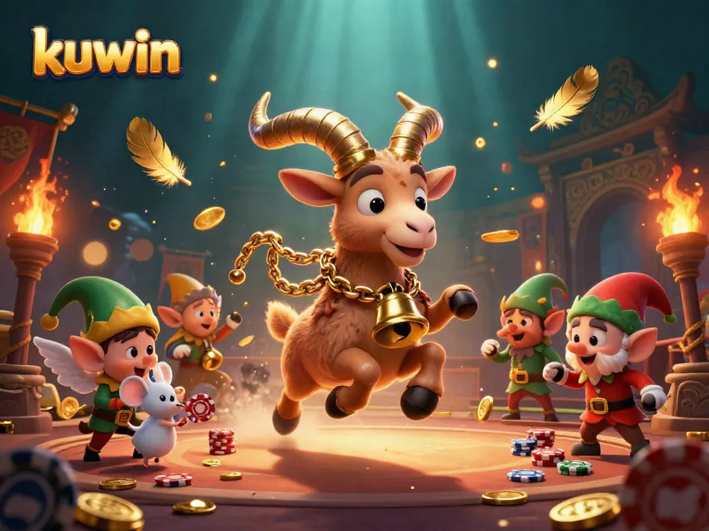 Kuwin enhances your gaming experience with a vibrant casino scene featuring diverse characters and dynamic action.