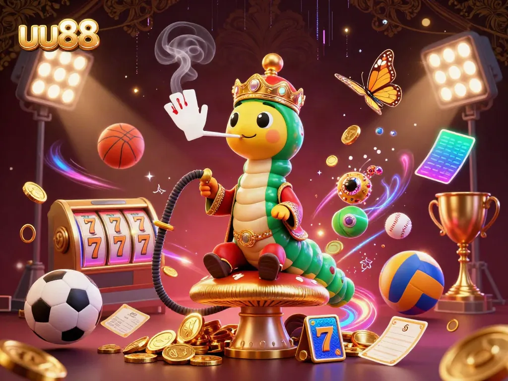Experience thrilling action with uu88 in an ultra-detailed 3D gambling scene featuring vibrant characters and elements.