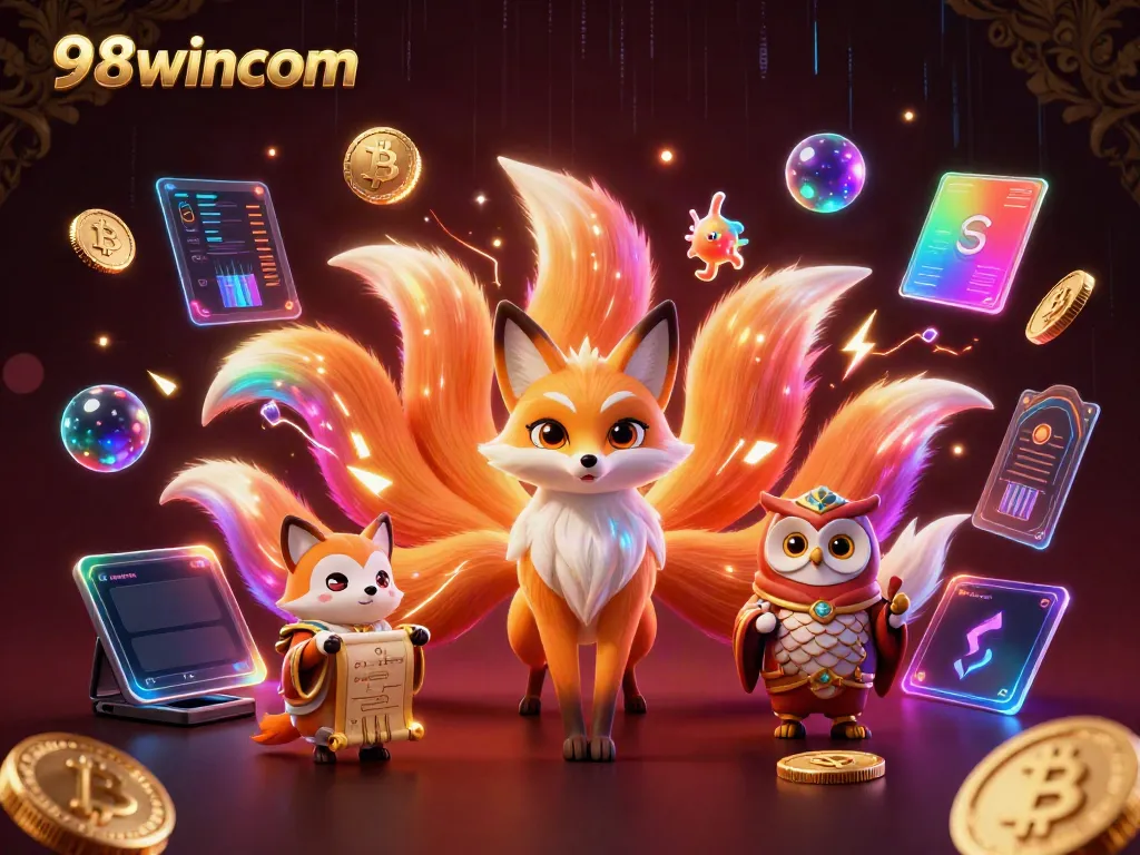 Experience vibrant gaming action with 98wincom using glowing currencies and dynamic characters.
