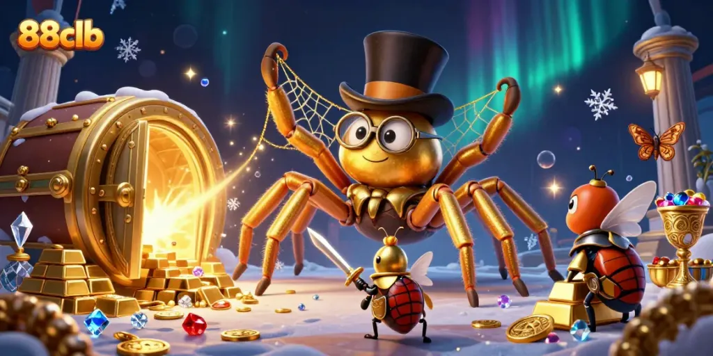 Win exciting games at 88clb with the enchanting golden tarantula and brave beetle knight.